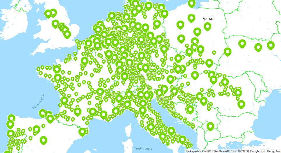 olcsó Busz FlixBus térkép