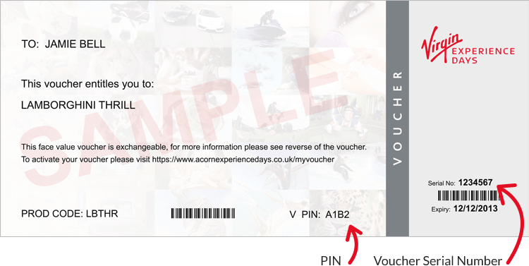 VIRGIN EXPERIENCE VOUCHER